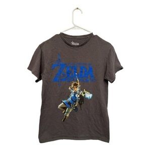 Legend of Zelda Graphic T-Shirt - Gray Men’s Small (unisex)
